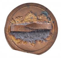 ~1930. Budapest városi címeres zománcozott Br jelvény, lapkavég (28mm) T:2