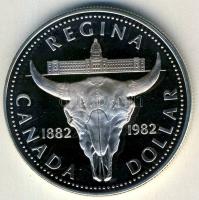 Kanada 1982. 1$ Ag "Regina" T:PP Eredeti díszdobozban!