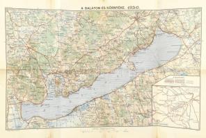 cca 1930 A Balaton és környékének térképe 47x31 cm