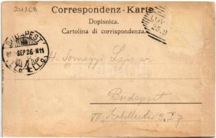 1902 Ika, Ica (Abbazia, Opatija); Totalansicht vom Wege nach Lovrana / general view, port (ragasztón...