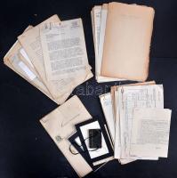 cca 1900-1940 A Knaust családdal kapcsolatos családtörténeti dokumentumok gyűjteménye. Családfák, személyes okmányok, hivatalos iratok, két tömött mappa