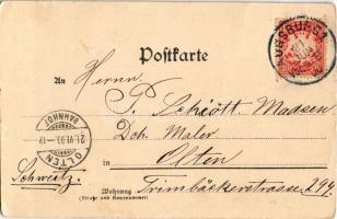 1900 Augsburg, Theater / theatre. Art Nouveau, litho (worn corners)