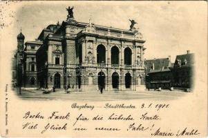 1901 Augsburg, Stadttheater / theatre (EK)