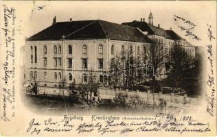 1902 Augsburg, Krankenhaus (Momentanaufnahme) / hospital. Aufnahme u. Verlag v. Kutscher & Gehr