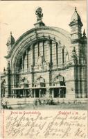 1900 Frankfurt, Portal des Hauptbahnhofs / railway station, entrance (EK)