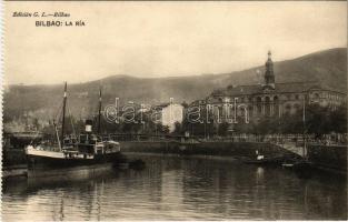Bilbao, La Ría / steamship, bridge