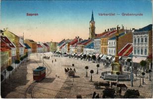 1916 Sopron, Várkerület, villamos