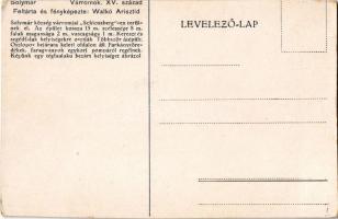 Solymár, várromok XV. század. Feltárta és fényképezte Walkó Arisztid (vágott / cut)