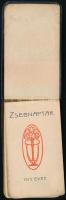 1915 Zsebnaptár az 1915. évre, kopott bőr-kötésben, a gerincen kis lyukkal, ceruzás bejegyzésekkel, 160 p.