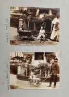 cca 1912-1915 Régi fotó album 85 db képpel: családi, gyermekjátékok, katonai, hölgyek, lakás belsők,...