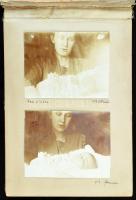 cca 1912-1915 Régi fotó album 85 db képpel: családi, gyermekjátékok, katonai, hölgyek, lakás belsők,...