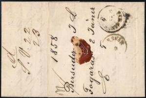 9kr MP Type III with nice margins, torn on the left side, not cut with scissors! on domestic cover w...