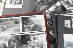 Óriás fotó tétel: Albumok, album töredékek, főleg magyar városképek cca 1930-1950, várak, családi ké...