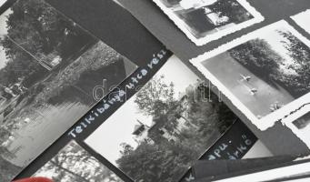 Óriás fotó tétel: Albumok, album töredékek, főleg magyar városképek cca 1930-1950, várak, családi ké...