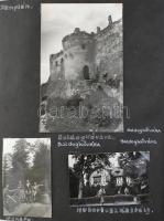 Óriás fotó tétel: Albumok, album töredékek, főleg magyar városképek cca 1930-1950, várak, családi ké...