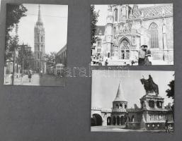 Óriás fotó tétel: Albumok, album töredékek, főleg magyar városképek cca 1930-1950, várak, családi ké...