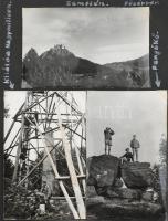 Óriás fotó tétel: Albumok, album töredékek, főleg magyar városképek cca 1930-1950, várak, családi ké...