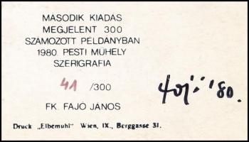 Kassák Lajos: 1 Ma. Bp., 1980, Pesti Műhely, (16) p. Második kiadás. Kassák Lajos (1887-1967) szitan...