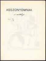 Kassák Lajos: 1 Ma. Bp., 1980, Pesti Műhely, (16) p. Második kiadás. Kassák Lajos (1887-1967) szitan...