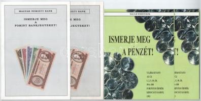 ~1993. Magyar Nemzeti Bank - Ismerje meg a forint bankjegyeket (2x) + Magyar Nemzeti Bank - Ismerje meg a pénzét (2x) ismertetők