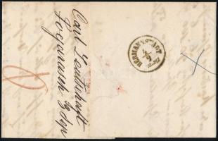 5kr Type II with shifted perforation on domestic cover with full content, "FOGARAS" - Herr...