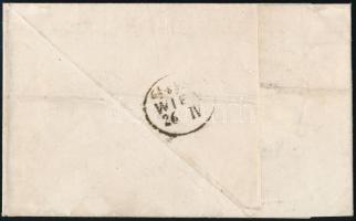 ~1864 2kr yellow and 3kr green (nice, rich colours) on domestic cover, "SZOMBATHELY" - Wie...