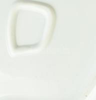 Herendi leveles kínálótál, jelzett, fehér mázas porcelán, kopott, 24x19cm