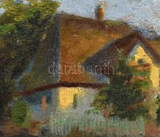 Jelzés nélkül. feltehetőan a XX. sz elején működött festő alkotása: Hazafelé. Olaj, karton. Dekoratí...