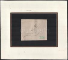 Jelzés nélkül, Gyenes Gitta hagyatéki bélyegzővel: Katona. Ceruza, papír, keret nélkül, 9x10cm