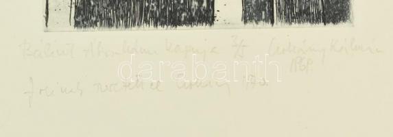 Csohány Kálmán (1925-1980): Bálint Ábrahám kapuja, 1969. Rézkarc, papír, jelzett, számozott (3/5), C...