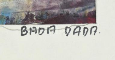 Bada Dada jelzéssel: Kompozíció, Akvarell, papír, keret nélkül, 10x23cm