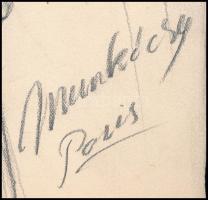 Munkácsy jelzéssel: Tanulmány fejek, Szén, papír, keret nélkül, 26x19cm