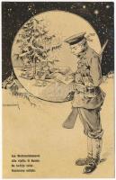 Am Weihnachtsabend. K.u.K. Kriegsmarine Matrose / Alla vigilia di Natale / Karácsony estéjén / Austro-Hungarian Navy mariner humour art postcard, Christmas Eve. G. Fano, Pola 1910-11. 2412. s: Ed. Dworak (EB)