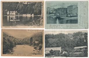8 db RÉGI erdélyi város képeslap + 1 Fiume, vegyes minőség / 8 pre-1945 Transylvanian town-view postcards + 1 Rijeka in mixed quality
