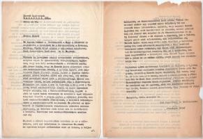 1967 Major Máté (1904-1986) Kossuth-díjas építész, Kőrösi József, a Valóság c. folyóirat főszerkesztője, illetve Kassák Lajosné Kárpáti Klára (1914-1986) levelezése, Kassák Lajos (1887-1967) Kossuth díjas író, költő, képzőművész halálával kapcsolatban. 5 db gépelt levél, rajtuk Kassák Lajosné és Kőrösi József saját kezű aláírásával + Kassák Lajos gyászjelentése