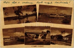 1942 Gönyű, részletek, híd, gőzhajó (EK)