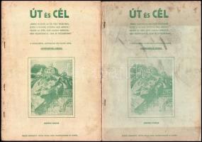 1951-52 Az Út és cél c. emigráns hungarista lap 4 száma, benne cikkek az 1848-as forradalomról, Szál...