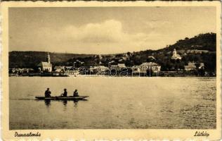 1940 Dunaalmás, látkép, csónak