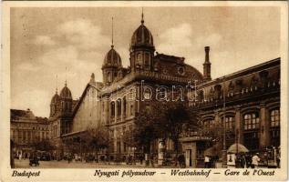 1927 Budapest VI. Nyugati pályaudvar, vasútállomás, villamos (EK)