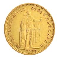 1906KB 10K Au "Ferenc József" Körmöcbánya (3,39g/0.900) T:1-,2 kis ph. / Hungary 1906KB 10...