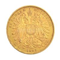 Ausztria 1893. 20K Au Ferenc József (6,79g/0.900) T:1- / Austria 1893. 20 Corona Au Franz Joseph I (6,79g/0.900) C:AU Krause KM#2806