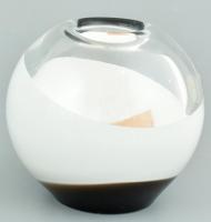 Bohemia design vázácska, fújt üveg, etikettel jelzett, m:8cm, d:9cm