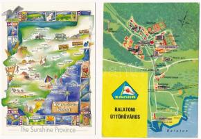 20 db MODERN térképes motívum képeslap / 20 modern map motive postcards