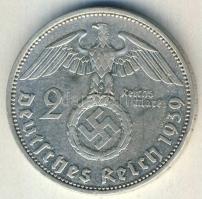 Német 3. Birodalom 1939A 2M Ag "Hindenburg" T:3 ph