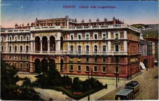 Trieste, Trieszt; Palazzo della Luogotenenza / palace, tram