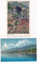 10 db RÉGI használatlan város képeslap jobb minőségben: külföldi lapok / 10 pre-1945 unused town-view postcards in nice quality: Europe