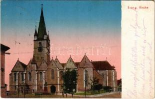 1915 Nagyszeben, Hermannstadt, Sibiu; Evang. Kirche / Evangélikus templom / Lutheran church (kis szakadás / small tear)