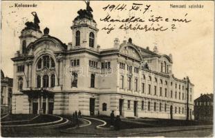 1914 Kolozsvár, Cluj; Nemzeti színház. Bernát kiadása / theatre (EK)
