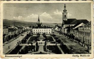 1942 Máramarossziget, Sighetu Marmatiei; Horthy Miklós tér / square (EB)