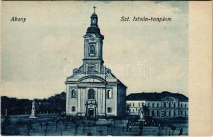 Abony, Szent István templom, Kossuth szálloda. Kássa Gyula kiadása